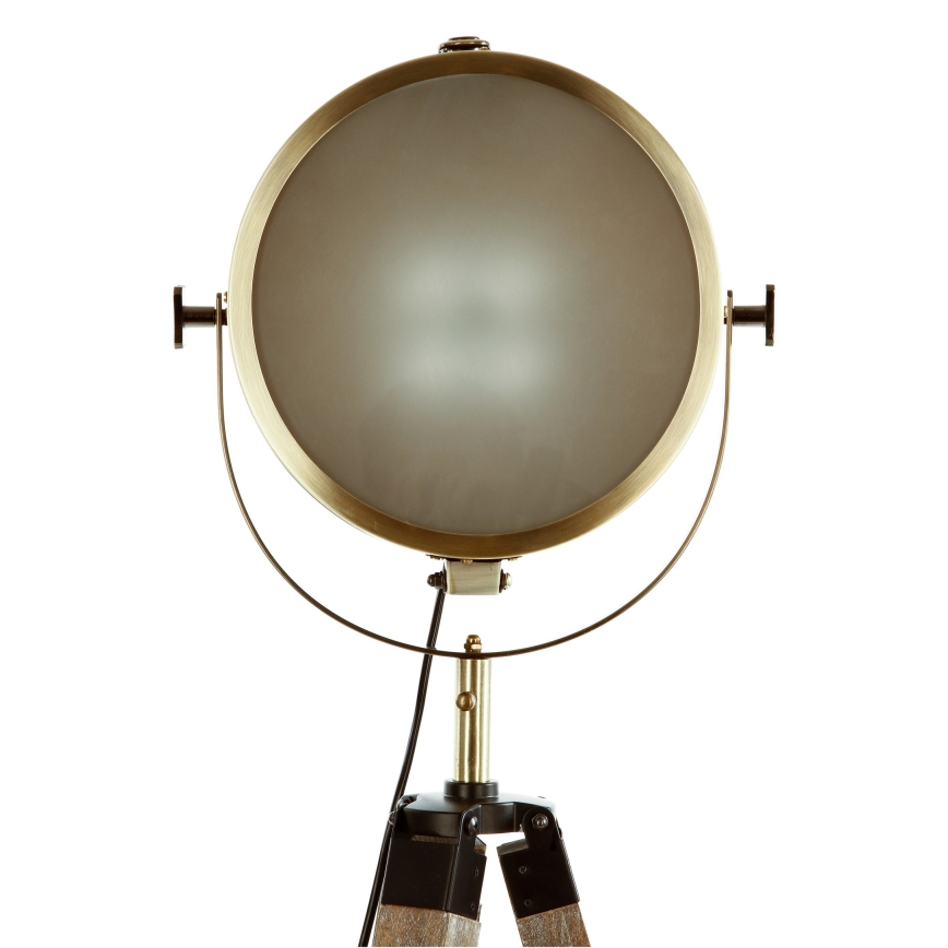 Atmosphera - Grīdas stāvlampa EBOR 1xE27/25W/230V priede/misiņš