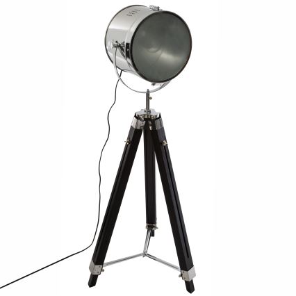 Atmosphera - Grīdas stāvlampa EBOR 1xE27/25W/230V priede/spīdīgi hromēts