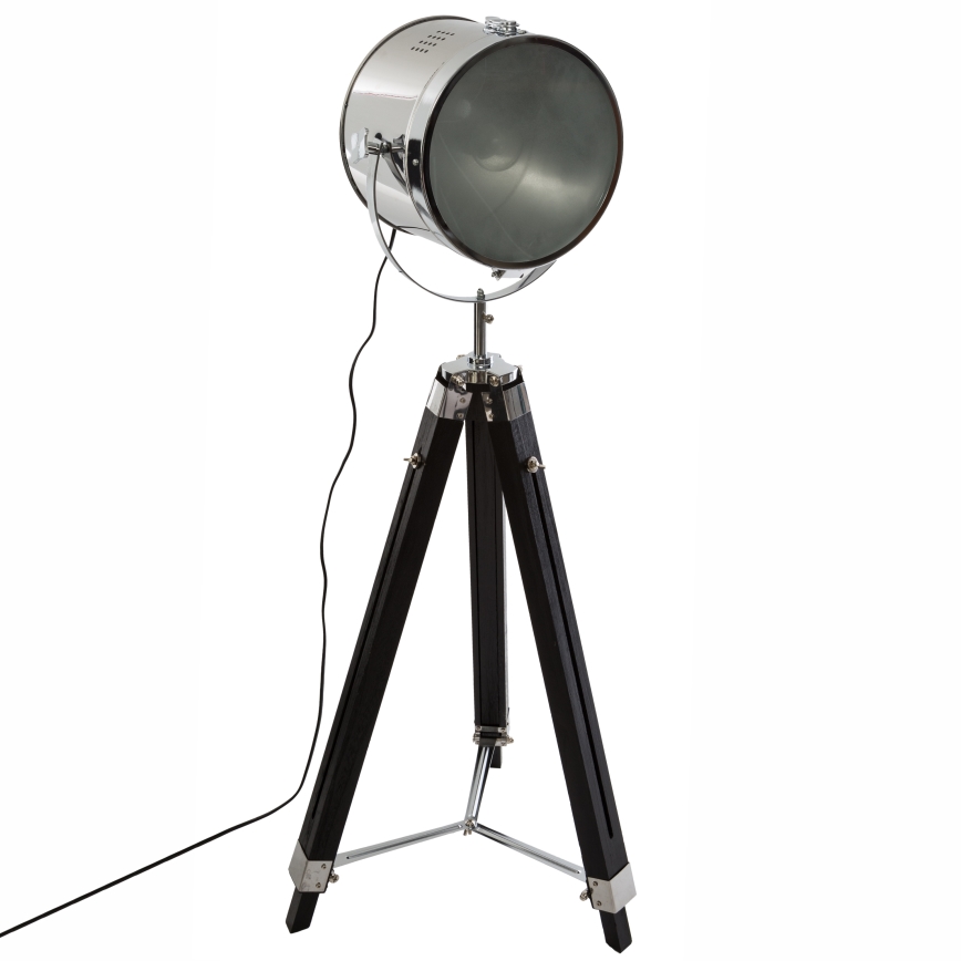 Atmosphera - Grīdas stāvlampa EBOR 1xE27/25W/230V priede/spīdīgi hromēts