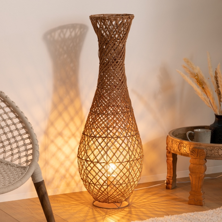 Atmosphera - Grīdas stāvlampa ELOISE 1xE27/40W/230V rotanga