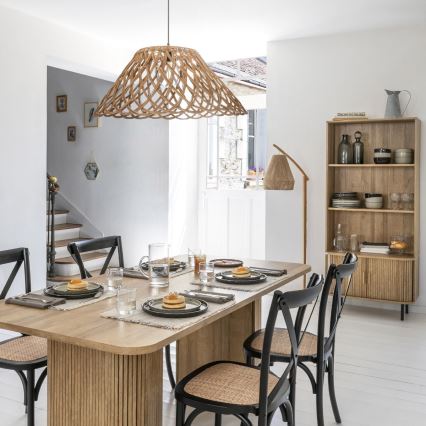 Atmosphera - Grīdas stāvlampa PALM 1xE27/60W/230V bambusa/kaņepes