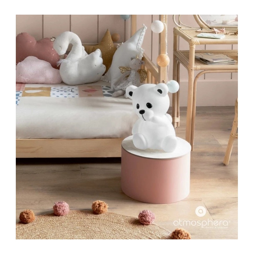 Atmosphera - LED bērnu naktslampiņa TEDDY LED/3xAA balta