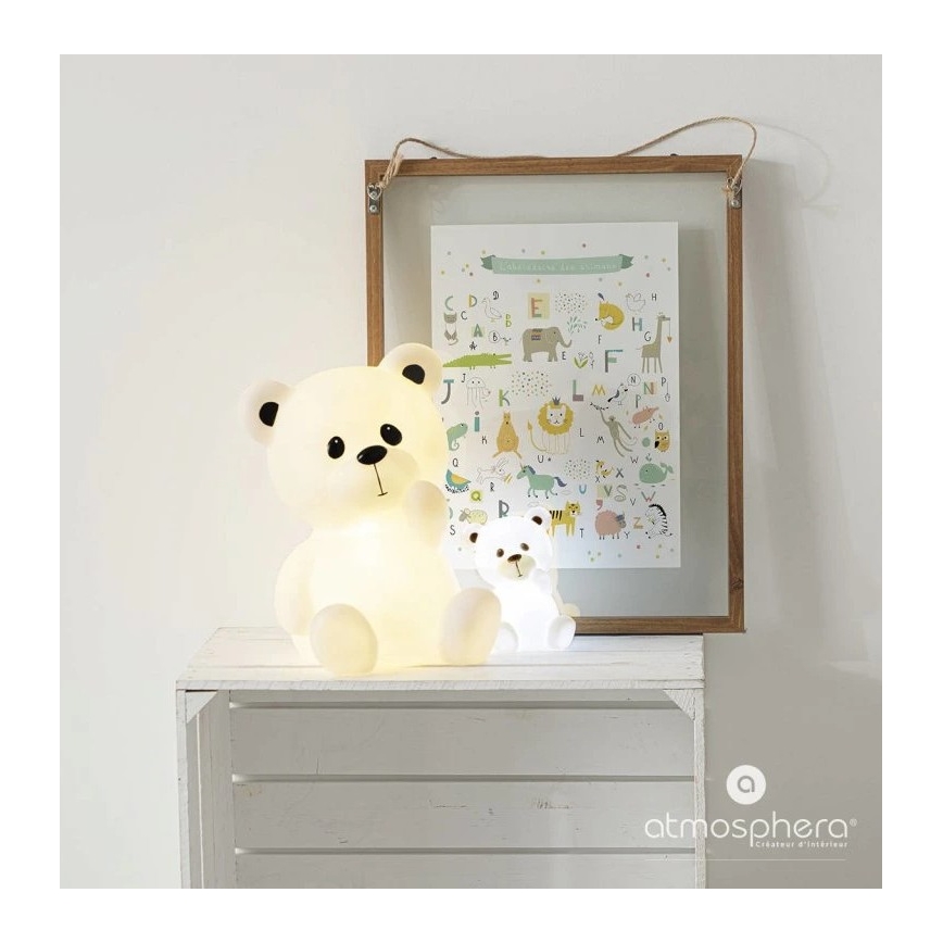 Atmosphera - LED bērnu naktslampiņa TEDDY LED/3xAA balta
