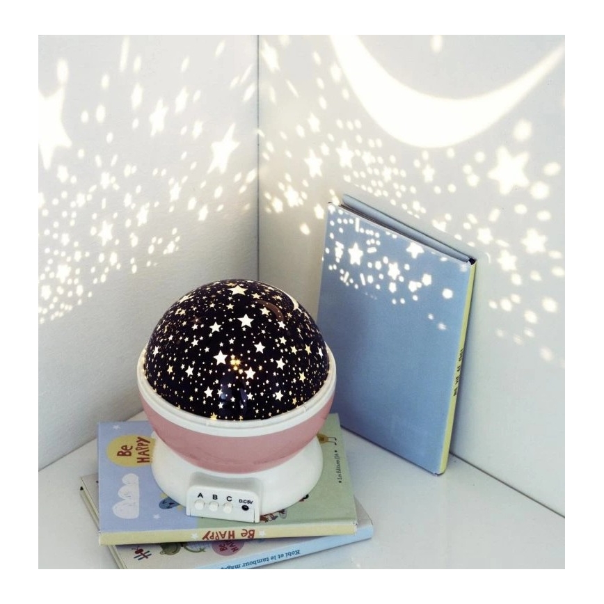 Atmosphera - LED bērnu projektors 3xAA rozā