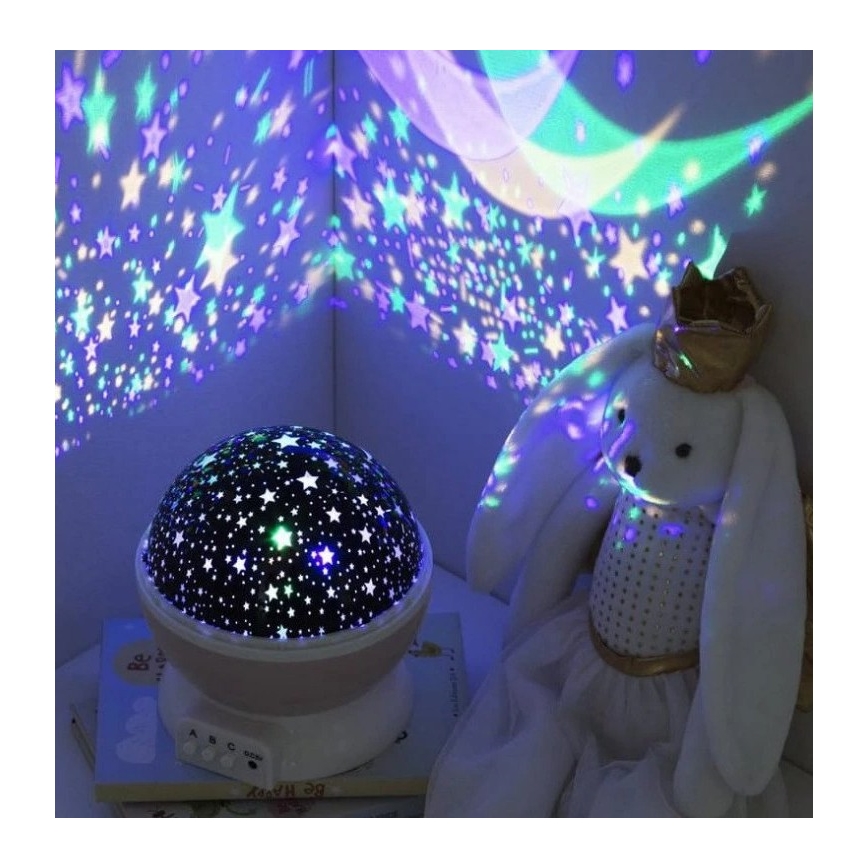 Atmosphera - LED bērnu projektors 3xAA rozā