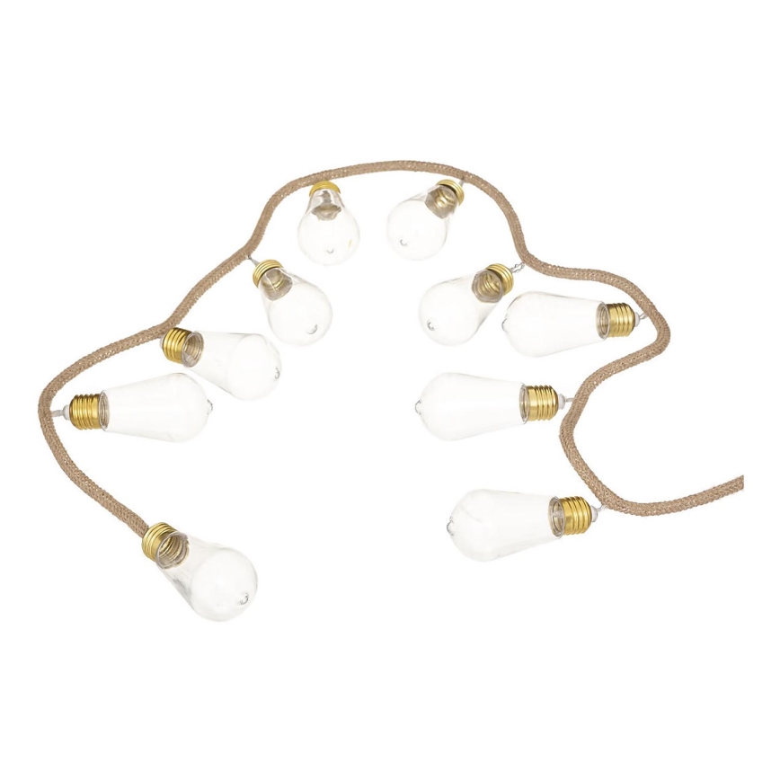 Atmosphera - LED dekoratīvs virtenes gaismeklis GIRLANDA 10xLED/2xAA 1,65m silti balts