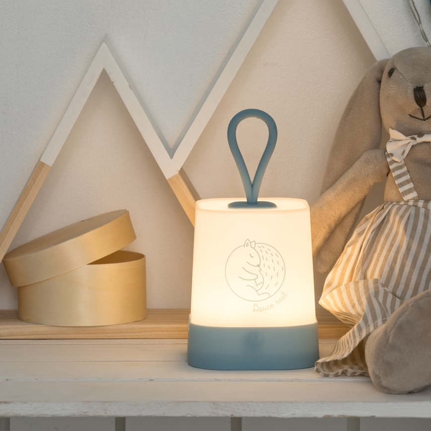 Atmosphera - LED skārienvadāma bērnu uzlādējama naktslampiņa RABBIT LED/3,7V 1200 mAh zila