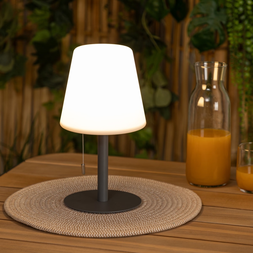 Atmosphera - LED RGBW Uzlādējama āra galda lampa ZACK LED/3,7V 1200 mAh IP44 melna