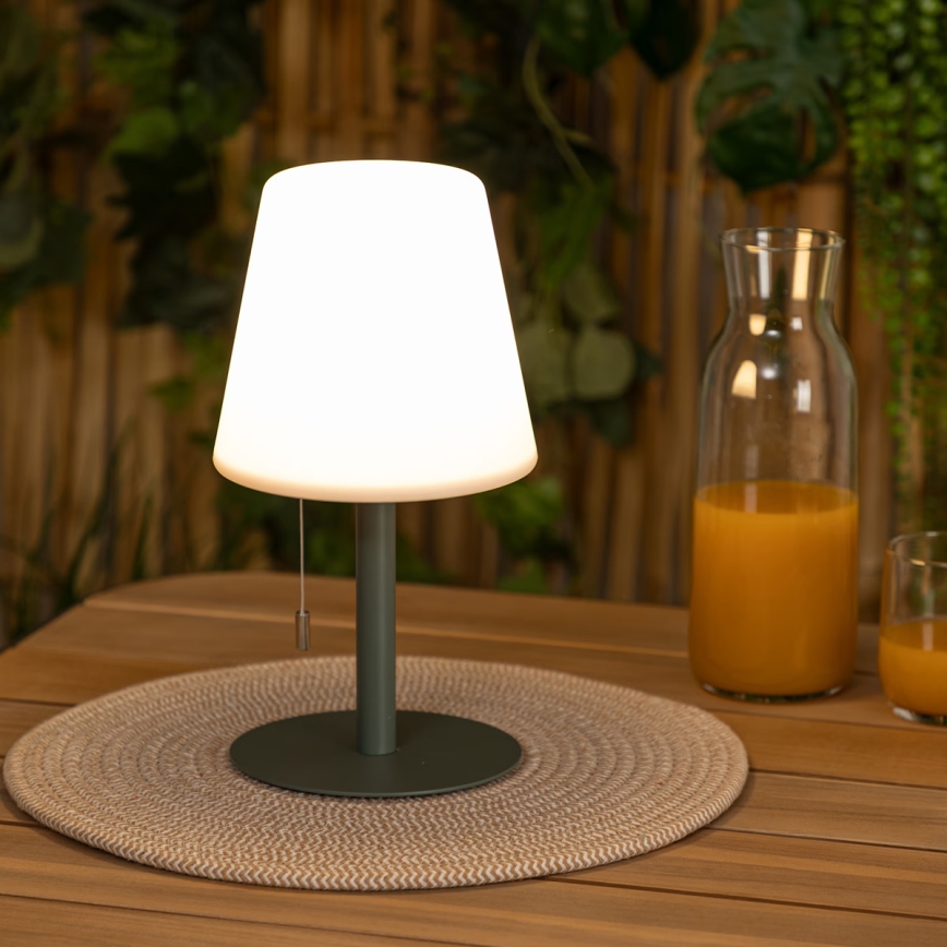 Atmosphera - LED RGBW Uzlādējama āra galda lampa ZACK LED/3,7V 1200 mAh IP44 zaļa