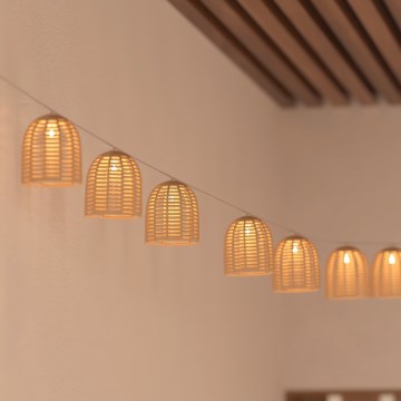 Atmosphera - LED Saules enerģijas dekoratīva virtene AIA 10xLED 3,35m IP44 silti balta