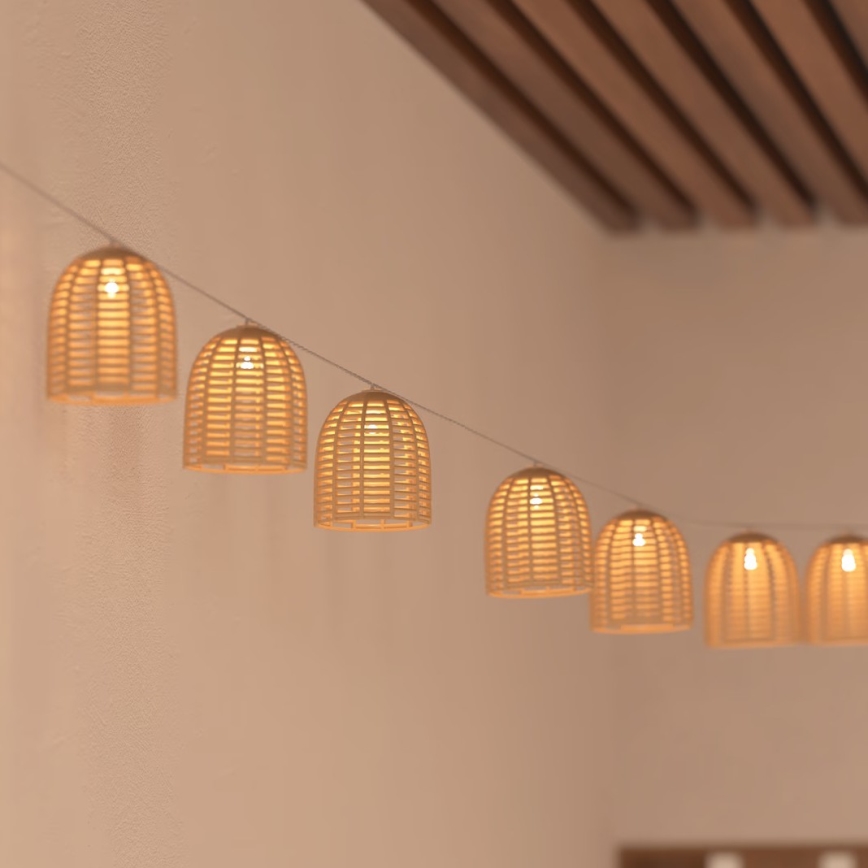 Atmosphera - LED Saules enerģijas dekoratīva virtene AIA 10xLED 3,35m IP44 silti balta