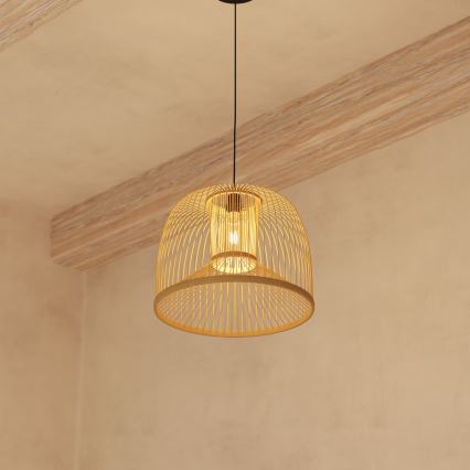 Atmosphera - Lustra ar auklu AMY 1xE27/40W/230V bambusa
