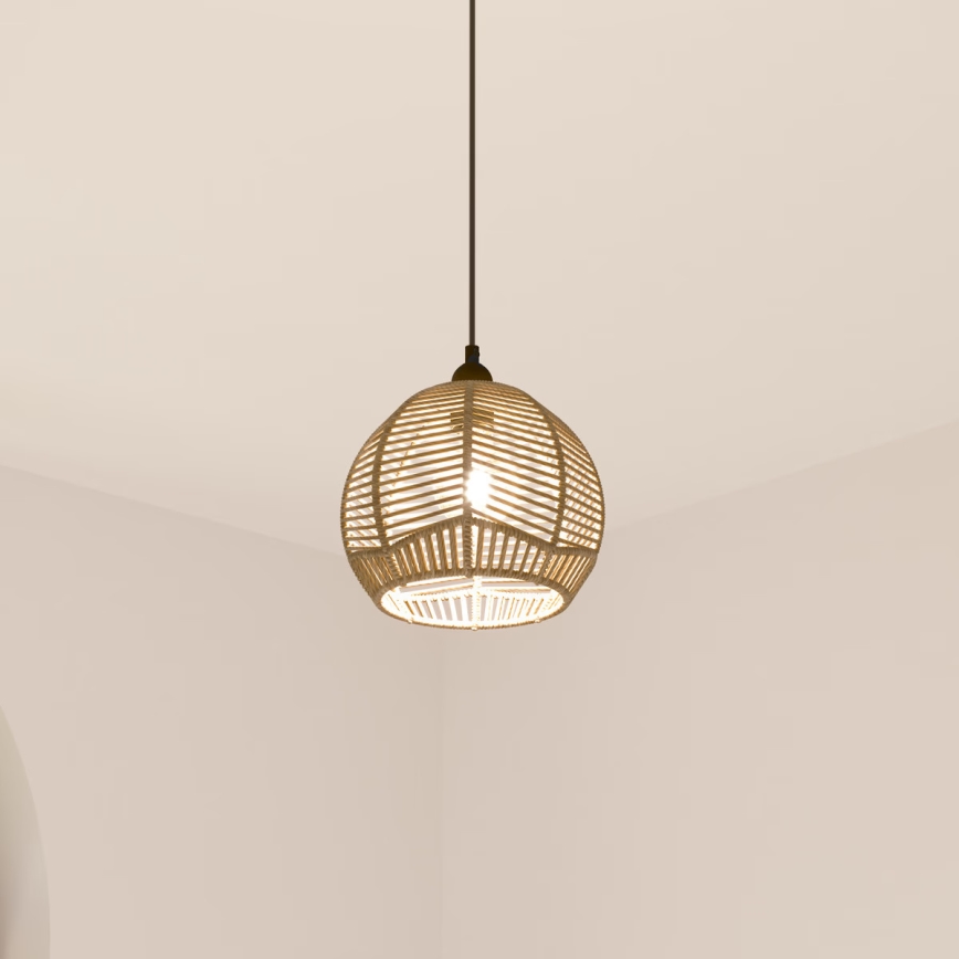 Atmosphera - Lustra ar auklu CAREN 1xE27/40W/230V džutas