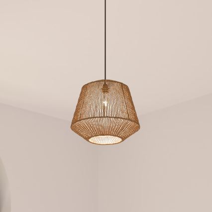 Atmosphera - Lustra ar auklu JILY 1xE27/40W/230V džutas bēša