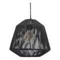 Atmosphera - Lustra ar auklu JILY 1xE27/40W/230V džutas melna