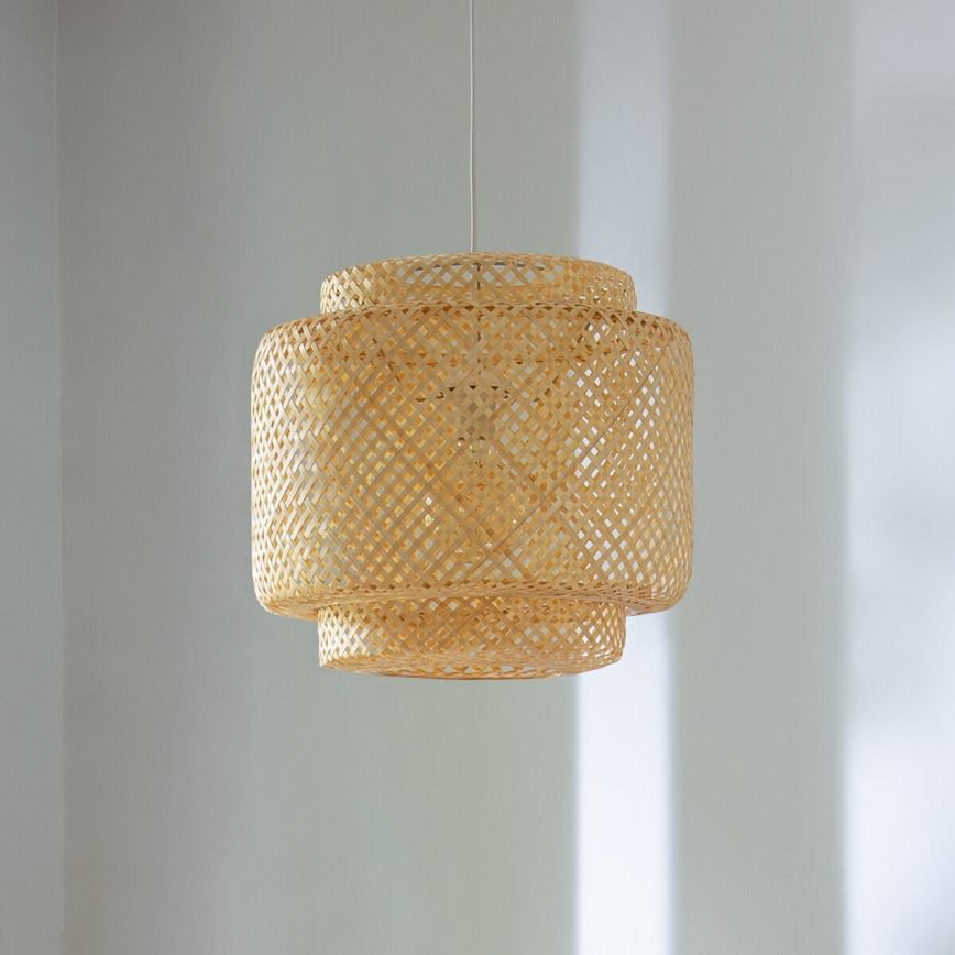 Atmosphera - Lustra ar auklu LIBY 1xE27/40W/230V bambusa