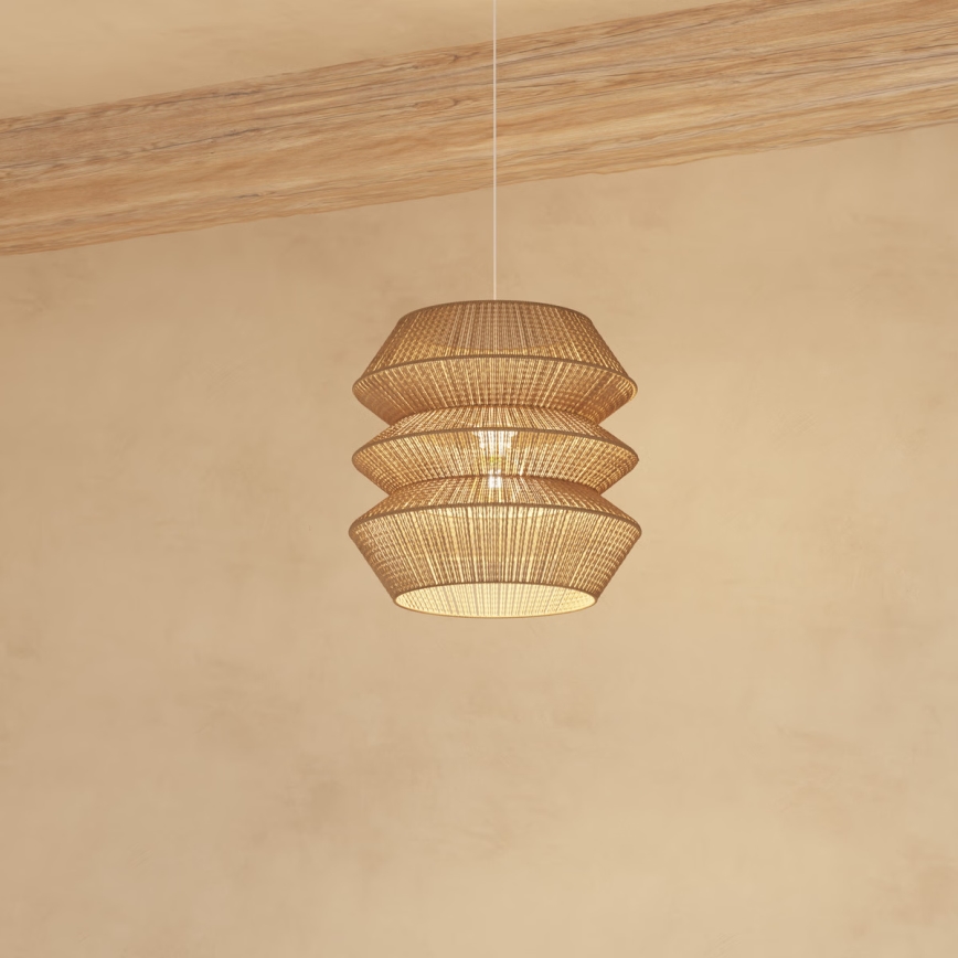 Atmosphera - Lustra ar auklu LIZA 1xE27/40W/230V džutas