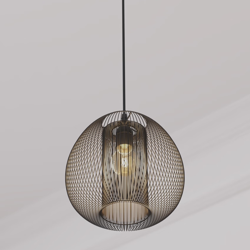 Atmosphera - Lustra ar auklu NODA 1xE27/40W/230V melna