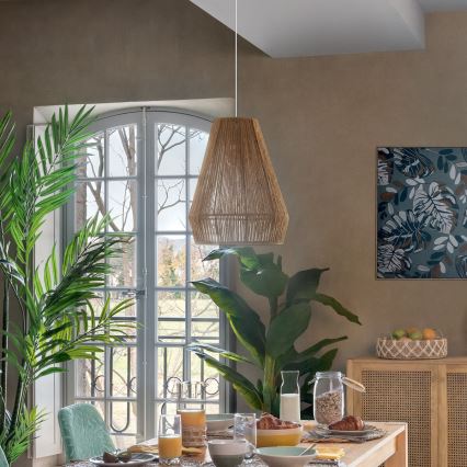 Atmosphera - Lustra ar auklu PALM 1xE27/40W/230V džutas