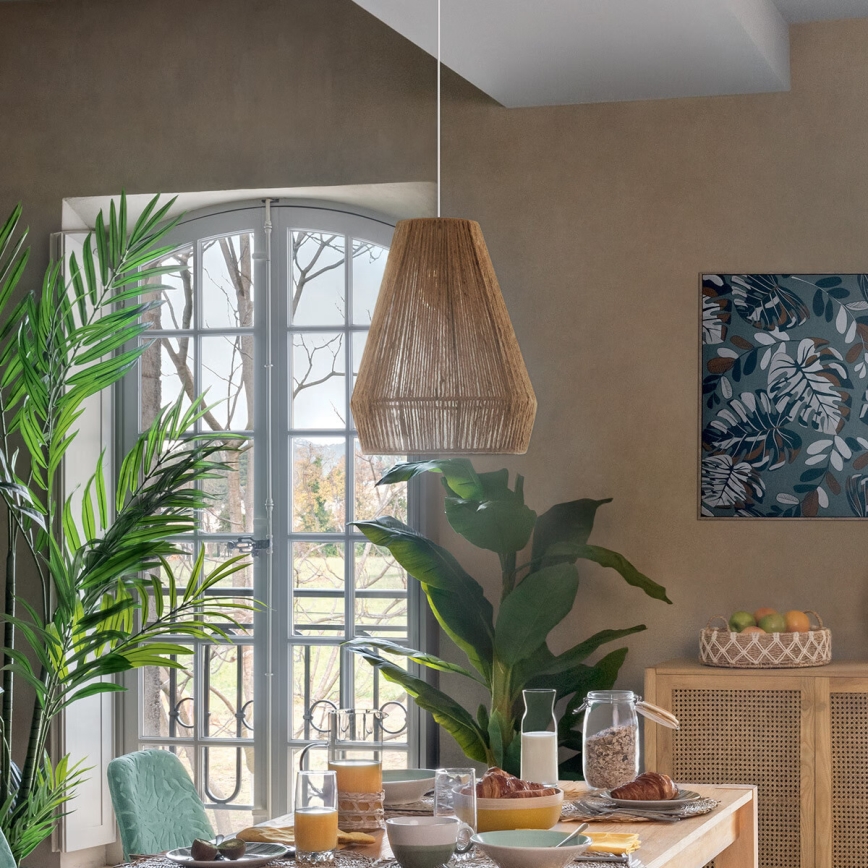 Atmosphera - Lustra ar auklu PALM 1xE27/40W/230V džutas