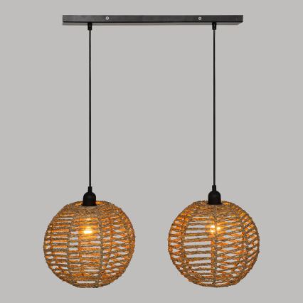 Atmosphera - Lustra ar auklu RANA 2xE27/40W/230V rotanga