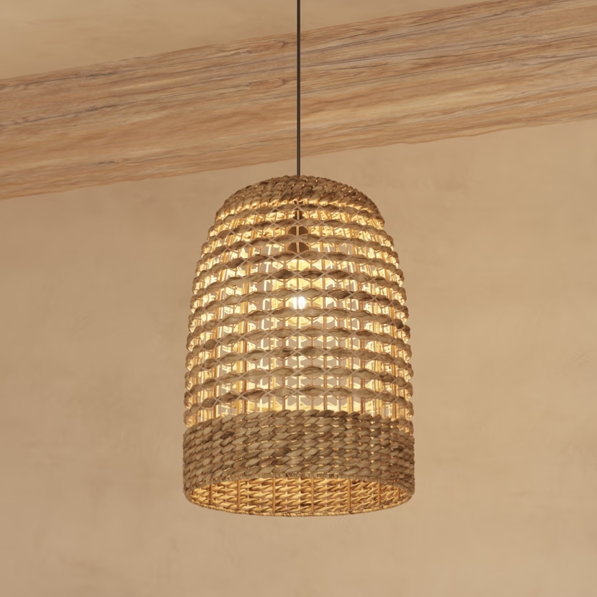 Atmosphera - Lustra ar auklu SAND 1xE27/40W/230V rotanga/ūdens hiacinte