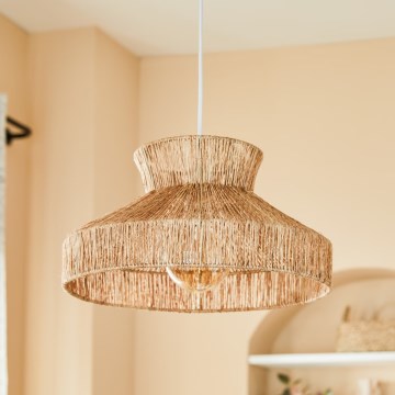 Atmosphera - Lustra ar auklu ZELIA 1xE27/40W/230V džutas
