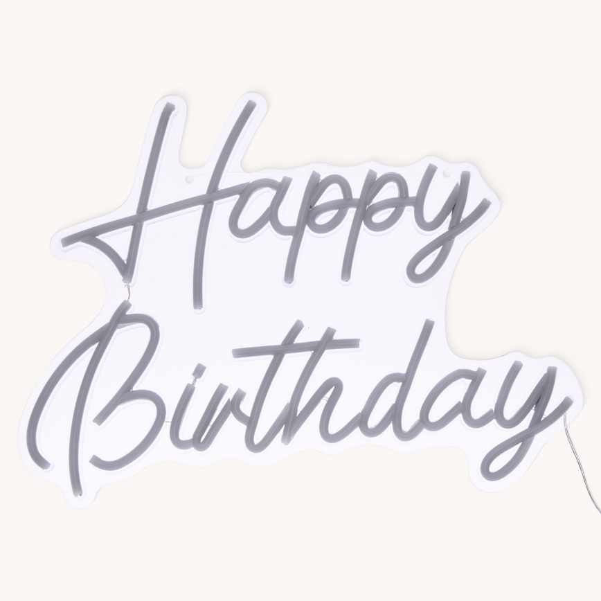 Atmosphera - neona LED sienas dekors HAPPY BIRTHDAY LED/5V