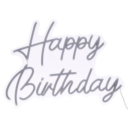 Atmosphera - neona LED sienas dekors HAPPY BIRTHDAY LED/5V