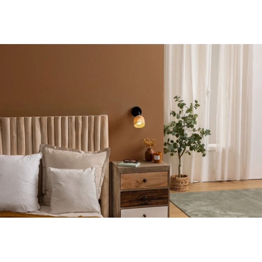 Atmosphera - Sienas virziengaismeklis LIO 1xE27/25W/230V bambuss