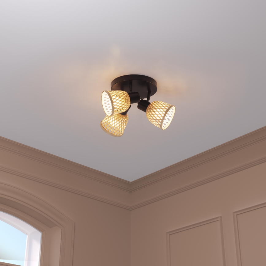 Atmosphera - Virziena gaismeklis LIO 3xE27/25W/230V bambuss