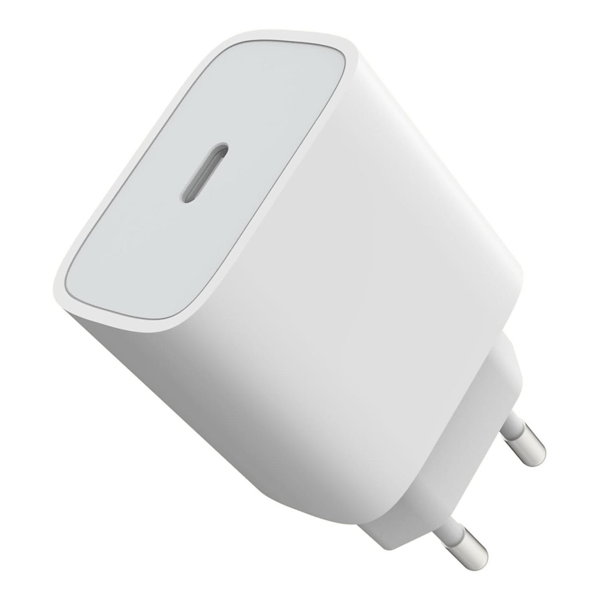 Ātrās uzlādes adapteris Power Delivery 20W USB-C balta