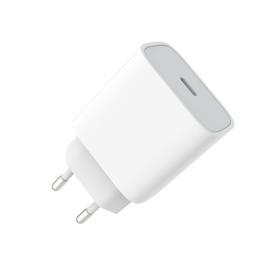 Ātrās uzlādes adapteris Power Delivery 20W USB-C balta