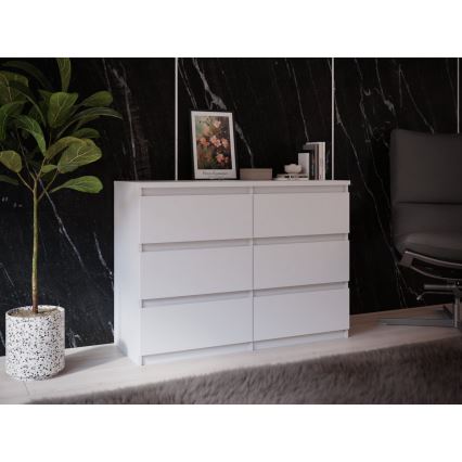 Atvilktņu komode MAO, balta