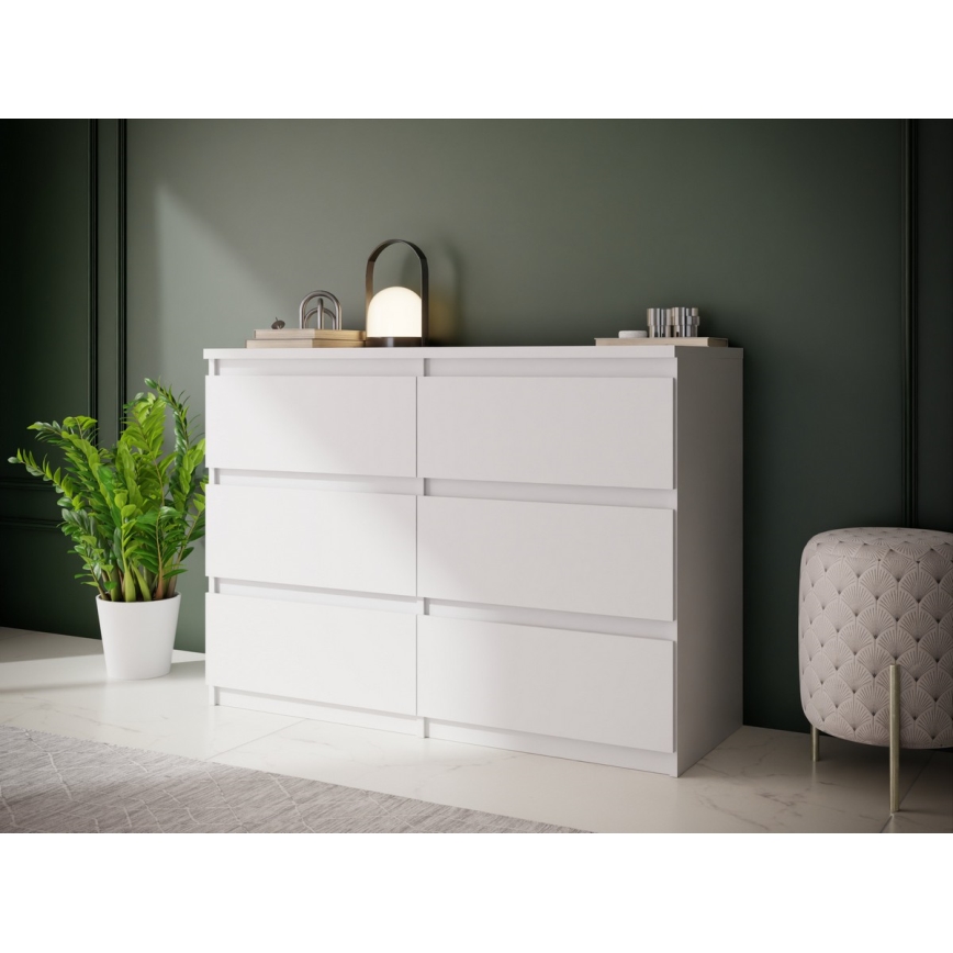 Atvilktņu komode MAO, balta