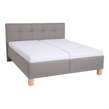 Audumā gulta ar glabāšanas vietu bez matrača MARIA 180x200 cm taupe