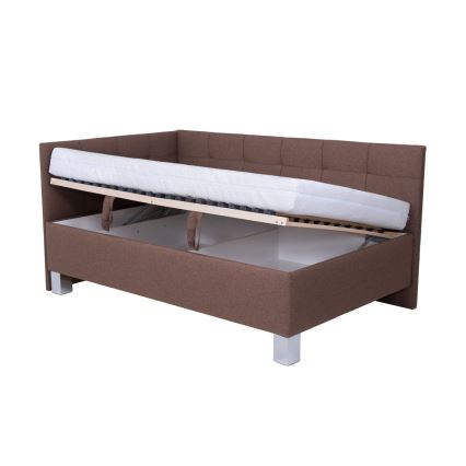 Auduma gulta ar uzglabāšanas vietu bez matrača MARIA PETITE 120x200 cm brūna
