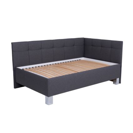 Auduma gulta ar uzglabāšanas vietu bez matrača MARIA PETITE 120x200 cm pelēka