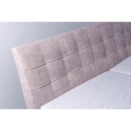 Auduma gulta ar uzglabāšanas vietu bez matrača VIOLET 160x200 cm gaiši brūna