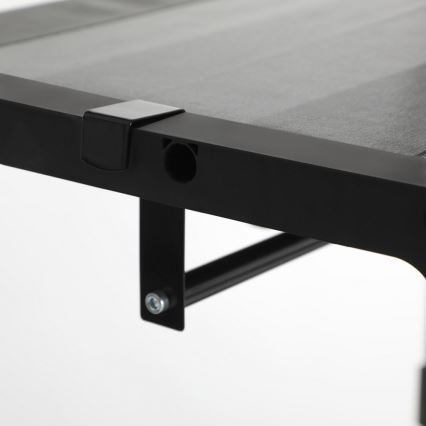 Auduma uzglabāšanas skapis ar plauktiem un drēbju stieni MATIS 140x174 cm melns