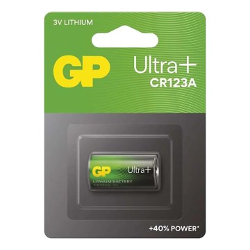 Augstas kapacitātes litija baterija CR123A GP LITHIUM 3V/1550 mAh
