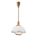 Augstuma regulējamā lustra RAMONA 1xE27/60W/230V brūna/balta/ozols