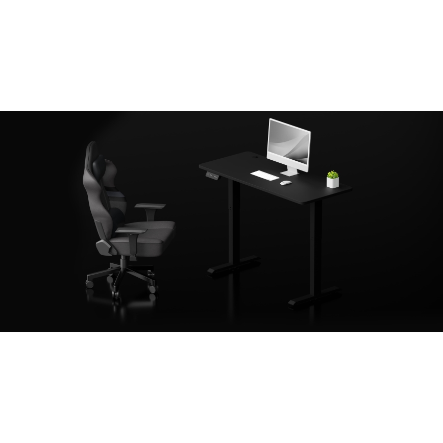 Augstumu regulējams rakstāmgalds LEVANO 140x60 cm melna