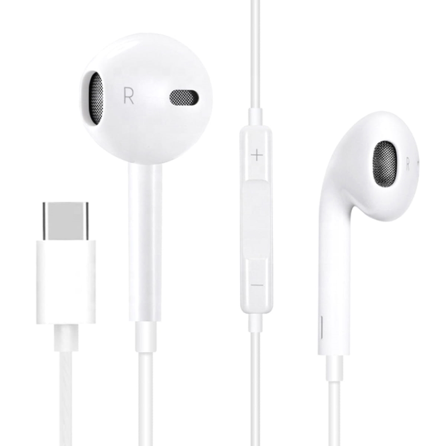 Austiņas ar mikrofonu USB-C balta