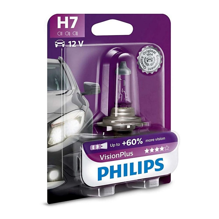 Auto spuldze Philips VISIONPLUS 12972VPB1 H7 PX26d/55W/12V