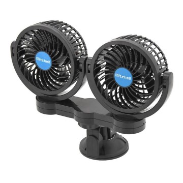 Auto ventilators ar piesūcekni 7W/12V melns