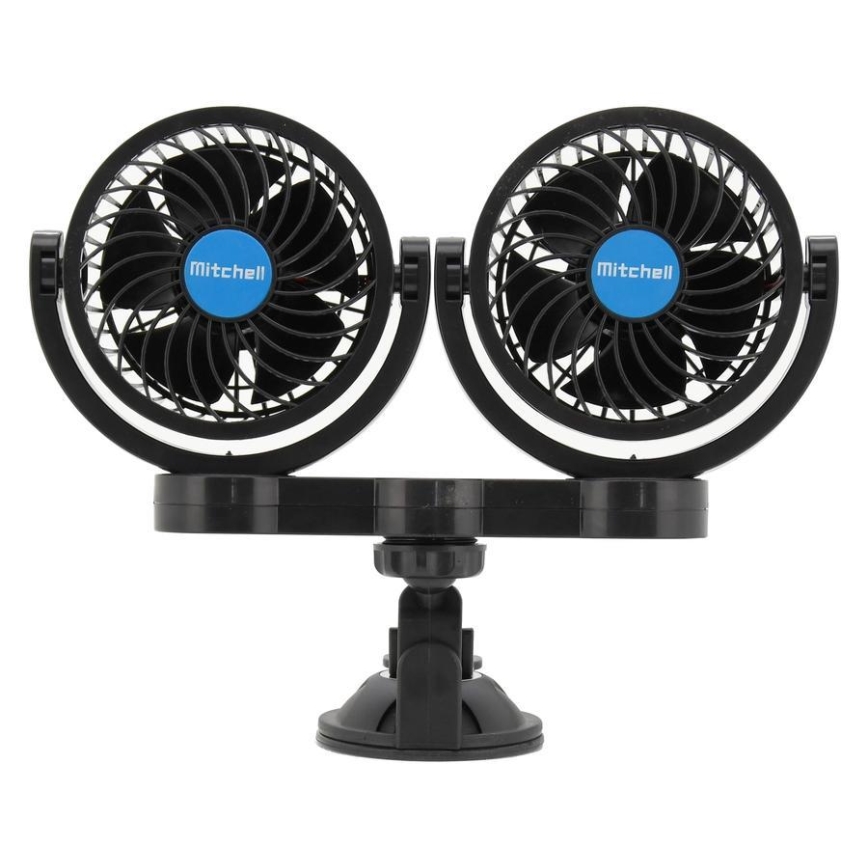 Auto ventilators ar piesūcekni 7W/12V melns