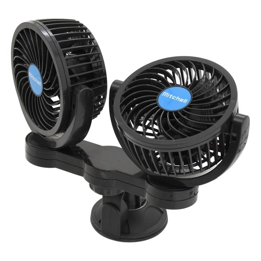 Auto ventilators ar piesūcekni 7W/12V melns