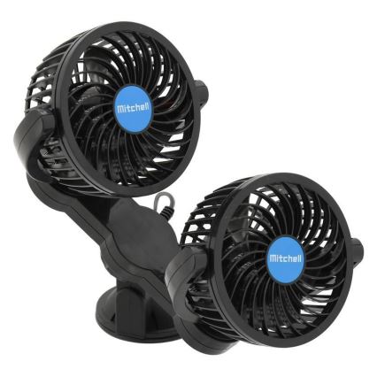 Auto ventilators ar piesūcekni 7W/12V melns