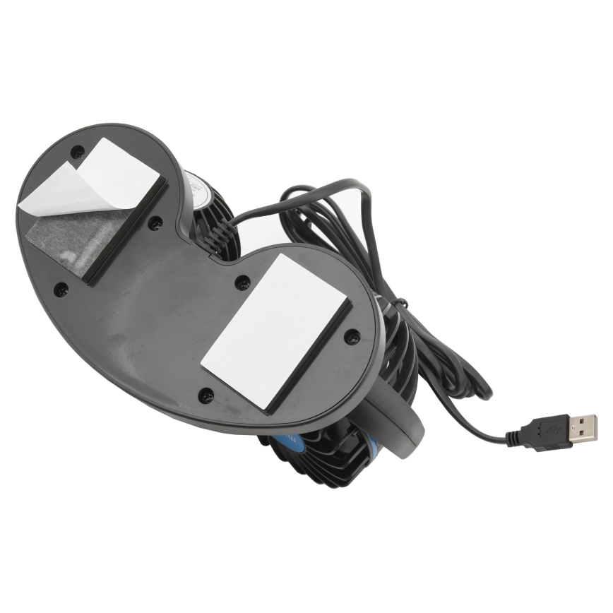 Automašīnas paneļa ventilators ar USB 3W/5V melna